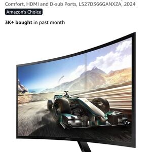 Samsung 27" FHD Curved Monitor with Black Frame - New in box unopened